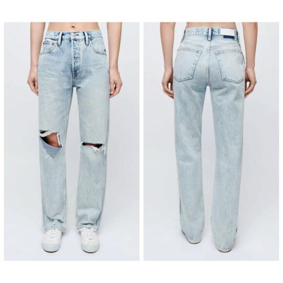 ReDone 90s High Rise Loose Jeans Vintage Playa Destroy Women’s Size 32 - Picture 1 of 15
